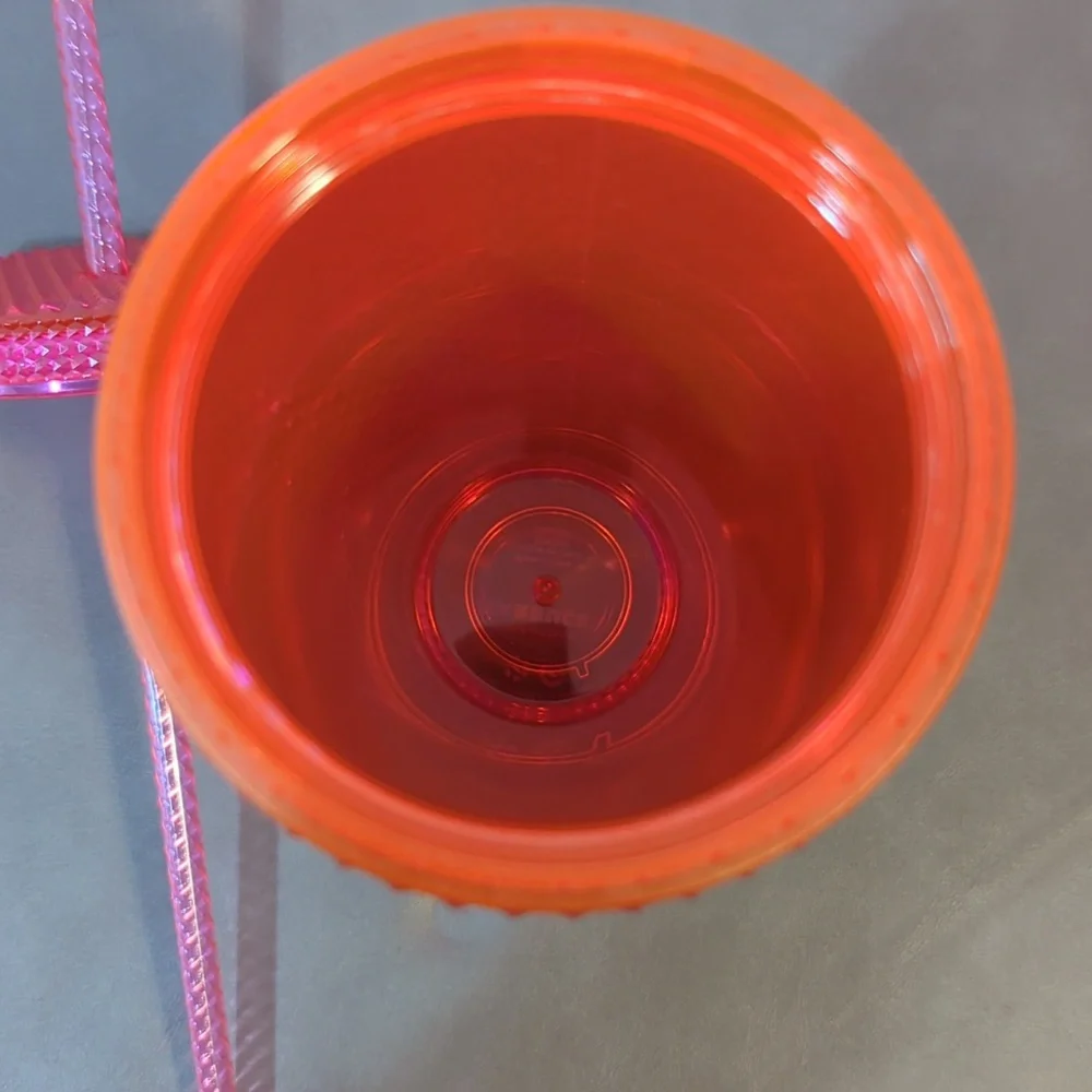 2019 Starbucks Iridescent Hot Pink Studded Venti 24 Ounce Tumbler Holiday New